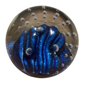 Vintage Schuster Dichroic Art Glass Paperweight
